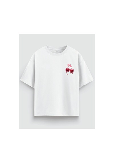 Yolo Street Kuru Kafa Kiraz Baskılı Oversize Beyaz Tişört %100 Pamuk Unisex Streetwear Sırt Baskı Beyaz Yolo Street Kuru Kafa Kiraz Baskılı Oversize Beyaz Tişört %100 Pamuk Unisex Streetwear Sırt Baskı Beyaz