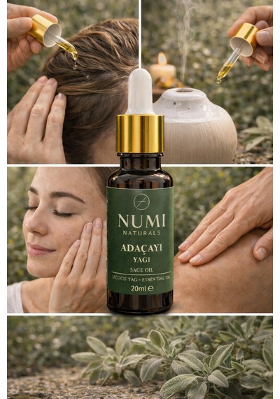 %100 Saf Adaçayı Yağı 20 Ml Uçucu Yağ Aromaterapi, Difüzör Ve Buhurdanlık İçin