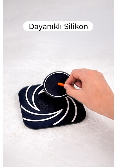 Siyah Renk Delikli Silikon Kötü Koku Önleyici Banyo Mutfak Lavabo Koku Önleyici Sızdırmaz Ped