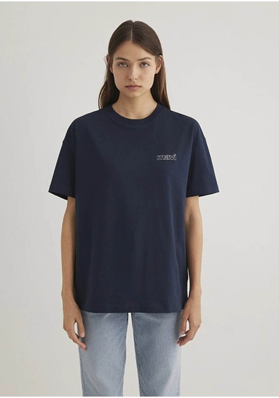 Mavi Logo Baskılı Lacivert Kadın T-shirt M1611309-70490 Lacivert