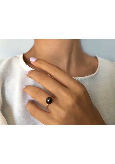 Sirius Modern Siyah Inci Yüzük 0845R0003