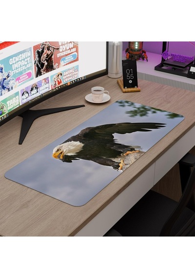 Kartal Oyuncu Gaming Mouse Pad Kauçuk Kaymaz Taban Mousepad V2, 70x30 Xl
