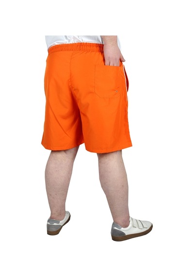 Mode Xl Büyük Beden Deniz Şortu White Line 21451 Oranj 001