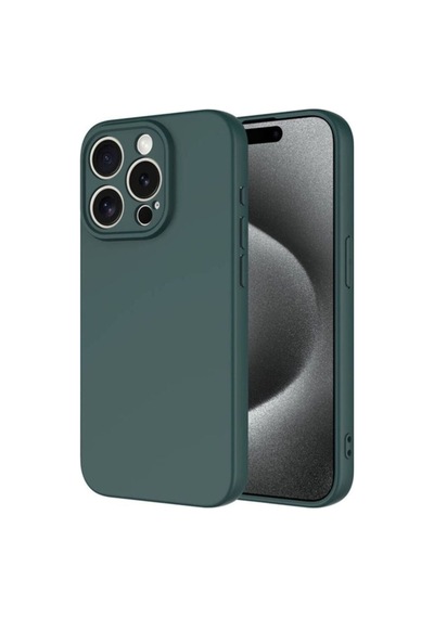 Apple Uyumlu iPhone 15 Pro Max Kılıf Zore Mara Lansman Kapak Koyu Yeşil