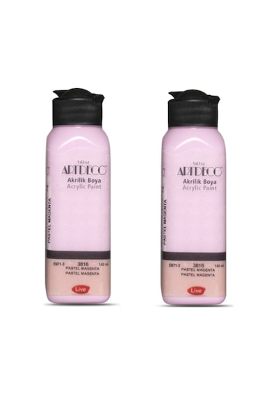 2 Li Akrilik Boya 140 Ml Renk Seçmeli Canlı Ve Pastel 3816 - Pastel Magenta
