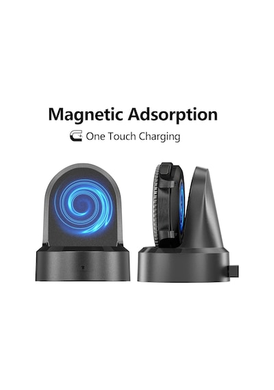 Caseonn Samsung Uyumlu Galaxy Gear S3 Frontier Standlı Manyetik Usb Hızlı Şarj Kablosu Siyah