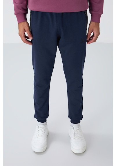 Tommy Life İndigo Fermuar Cepli Standart Kalıp Jogger Erkek Eşofman Alt - 84651 İndigo