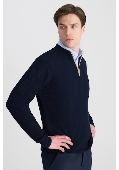 D's Damat Ds Damat Regular Fit Lacivert Petek Örgü Kazak 5hf063902155m 101