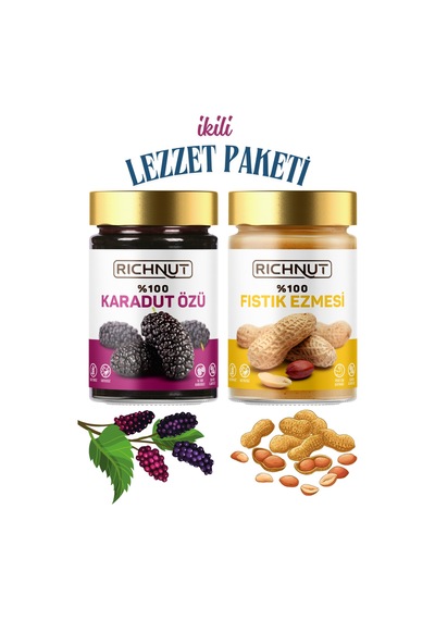 Taneli Karadut Özü Ve Saf Fıstık Ezmesi Paketi Diğer