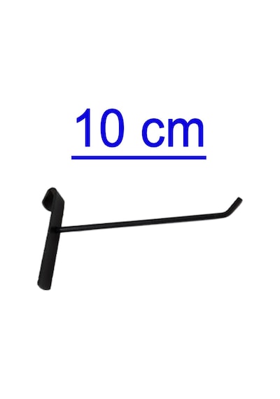 10 Adet 10 Cm Siyah Tel Pano Kancası, Metalik Kanca, Mağaza Kanca Siyah