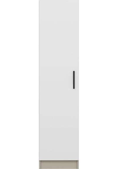 Minar Kale 1 Kapaklı Dolap 190cm - Kumtaşı/beyaz - Raflı Çok Renkli