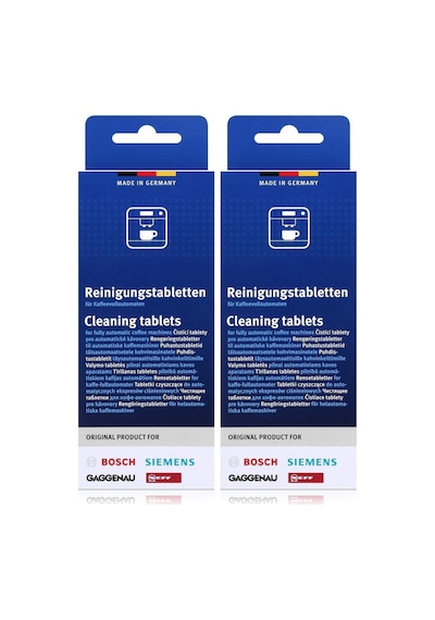 2'li Paket Temizlik Tableti, Kahve Otomatları İçin, Termo Sürahiler Tcz6001 2 X 10 Tablet 0.2mm Kenar Kalınlığı