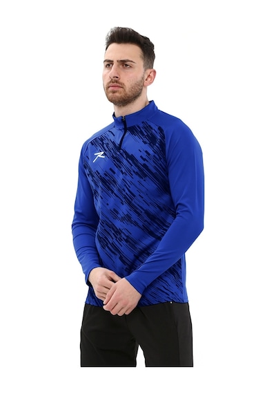 Raru Erkek Yarım Fermuarlı Sweatshirt Dıgnus Saks