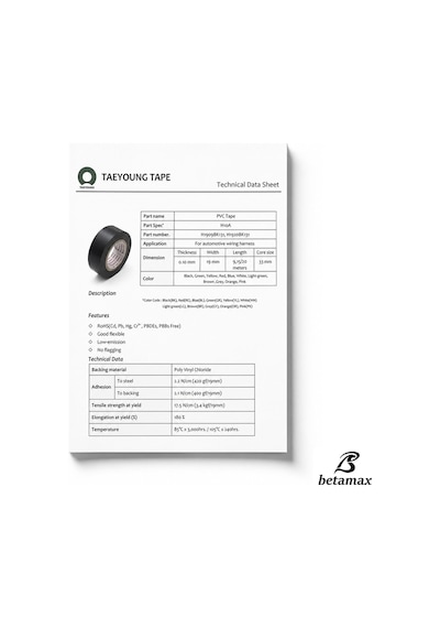 10 Adet Taeyoung İzolasyon Bant 19mm Geniş Elektrik İzole Bant Made İn Korea
