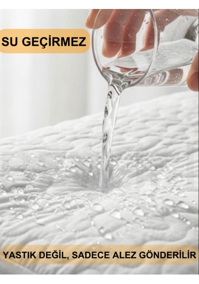 Beylini 2li Yastık Alezi Sıvı Geçirmez Kapitone Fermuarlı Yıkanabilir Antialerjik Yastık Koruyucu 50x70 Cm Beyaz