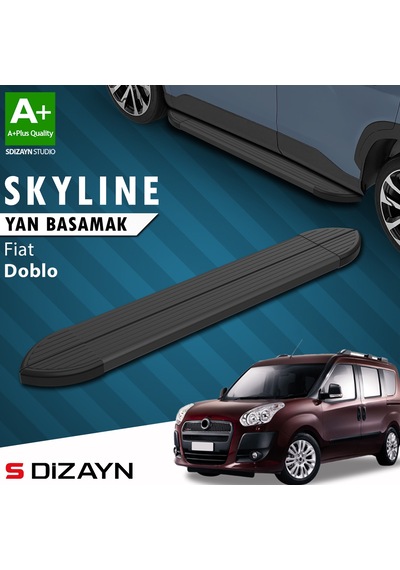 S-dizayn Fiat Doblo 2 Skyline Siyah Yan Basamak 193 Cm 2010-2022 A+ Kalite