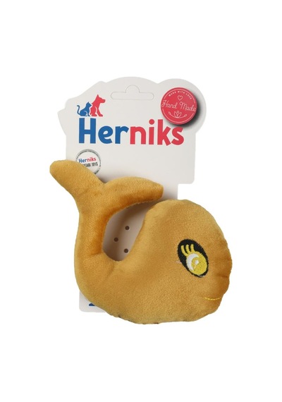 Herniks Sesli Kumaş Nakışlı Köpek Oyuncağı Whali 15 CM