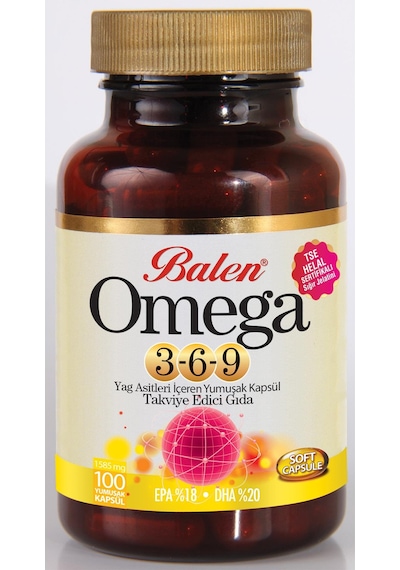 Omega 3-6-9 Yağ Asitleri İçeren Kapsul 1585 Mg