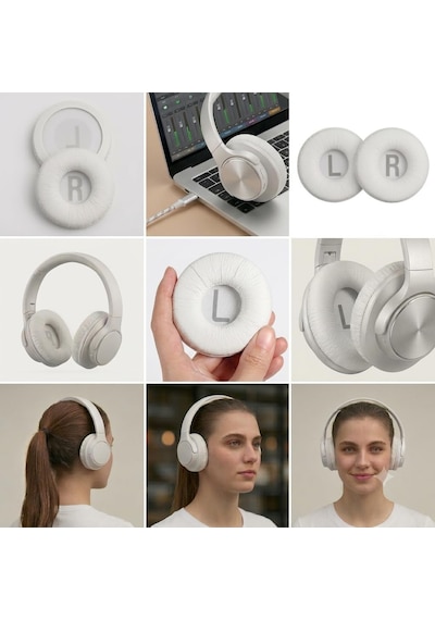 Lexroo Twistify Jbl Ile Uyumlu Kulaklık Pedi Süngeri -beyaz- T500bt 510bt 520bt T560bt T600bt