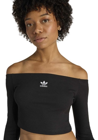Black Adidas Kadın Günlük T-shirt Ess Rib Ls Ke3150 Siyah