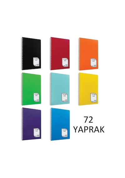 Çınar Colormaxi A4 72 Yaprak Okul Defteri 4 Kareli + 4 Çizgili