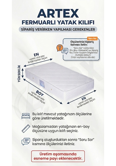 Kılıf Aloe 140x200 Yatak Kılıfı Koruyucusu Yatak Örtüsü Fermuarlı Kılıf Kapitone