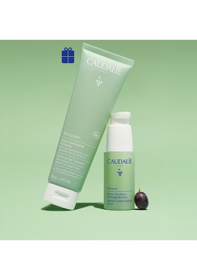 Caudalie Vinopure Serum 30 Ml + Vinopure Gel Cleanser 150 Ml