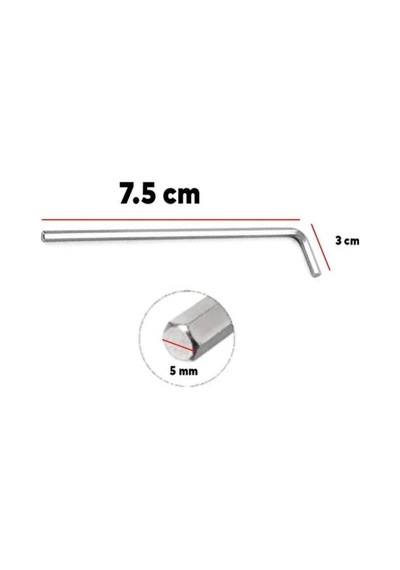 Alyan 5mm Tekli Allen Uzunluk:7.5cm 1 Adet