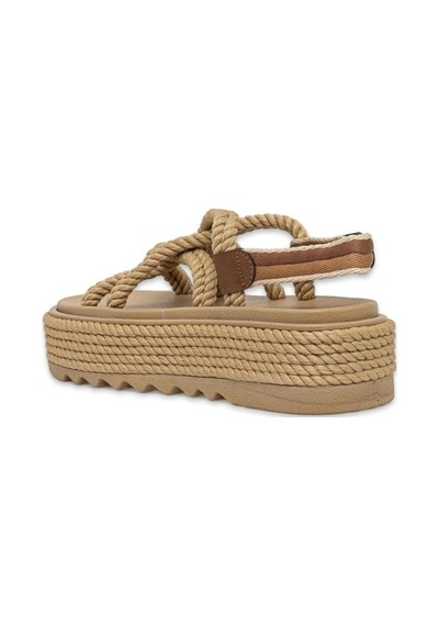 Bohonomad Bodrum Chunky Bej Platform Kadın Sandalet Bej