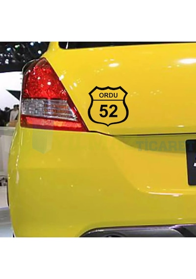Memleket Plaka Kodu Oto Sticker Yapıştırma 1 Adet Kaliteli Folyo