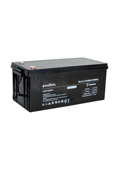 Mullinix 12v 200ah %50 Dod 2900 Derin Döngü Kurşun Karbon Akü