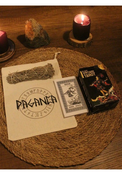 Vintage Tarot Destesi 78 Kart - Arındırma Kesesi - Demet Tütsü