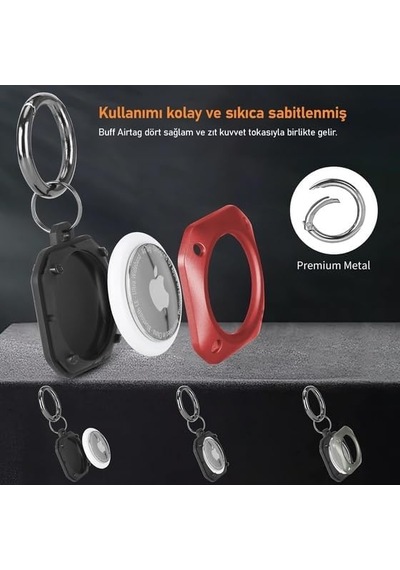 Tagsafe Proshield Taşınabilir Anahtarlık Airtag Uyumlu Kılıf Black