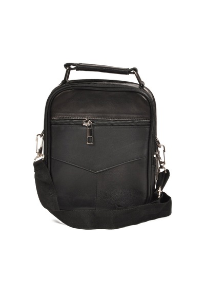 Praff Leather Siyah Hakiki Deri Çok Bölmeli Erkek Portfoy El Çanta Pc-004 Orta Boy