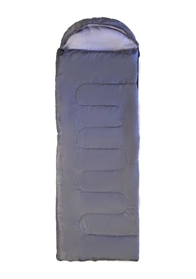 DFT Düz Başlık 190+30cm x75 Gri 5/15 Derece Uyku Tulumu Gri