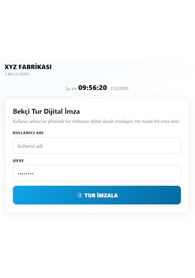 Bekçi Tur Kontrol Modülü Wi-fi Tabanlı - Telefondan İmza - 100 Bekçi Kapasiteli
