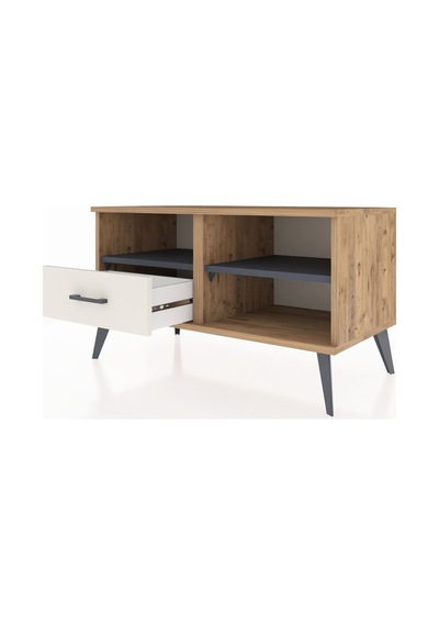 Hyperion Şifonyer 2 Raflı Tek Çekmeceli 88x44x48 Çam-antrasit/aytaşı Antrasit/aytaşı Hyperion Şifonyer 2 Raflı Tek Çekmeceli 88x44x48 Çam-antrasit/aytaşı Antrasit/aytaşı