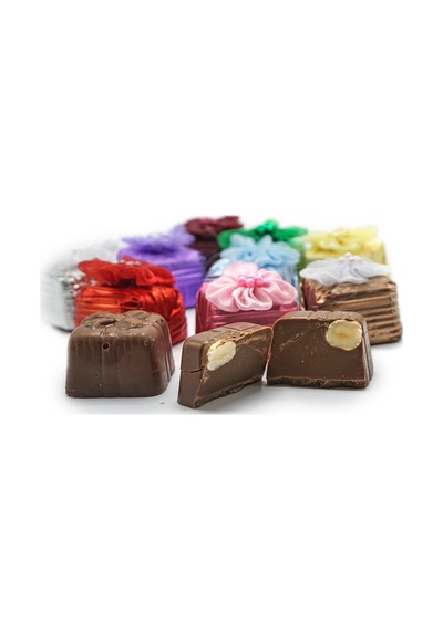 Dökme Çiçek Dekorlu Taş Çikolata Mix (1 Kg)