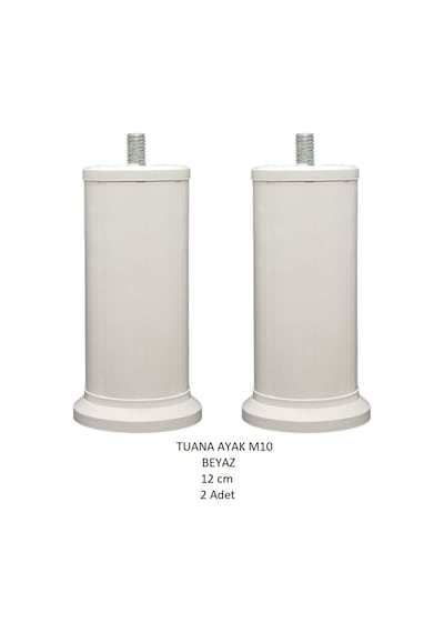 Tuana Ayak 12 cm M10 Cıvatalı Beyaz (2 Adet)