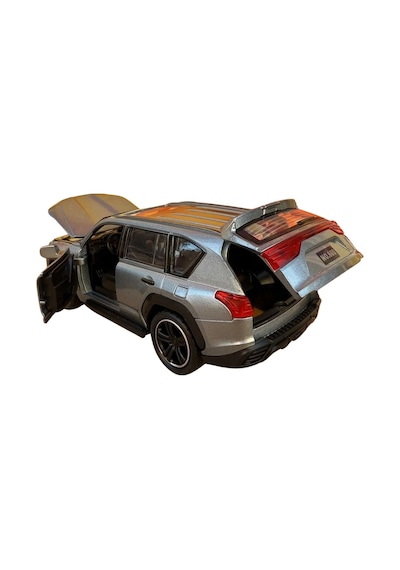 1:32 Ölçek Metal Model Araba Lx600 Lüks Suv Jip - Işıklı Sesli Çek Bırak - Gri