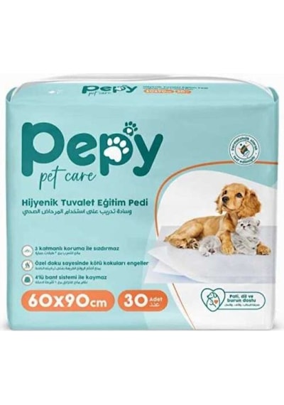 Pepy Kedi Kumu 60x90 Hijyenik Tuvalet Eğitim Pedi 30'lu 1 Paket 30 Adet