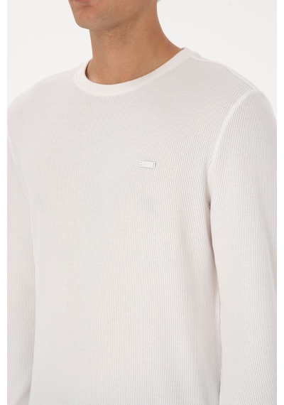 U.S. Polo Assn. Erkek Regular Fit Bisiklet Yaka Beyaz Sweatshirt 50316390-VR184