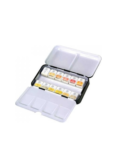 12li Aquarel Yarım Tablet Metalik Renkler Suluboya
