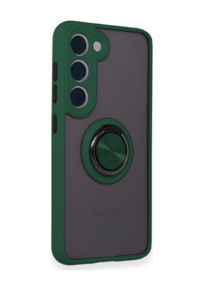 Samsung Galaxy Uyumlu M15 Kılıf Montreal Yüzüklü Silikon Kapak - Yeşil Bz8683140772673