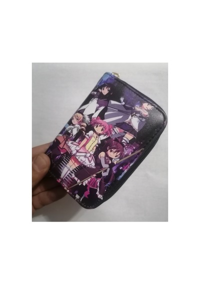 Owlbag Company Owl Bag Madoka Magica Siyah Desenli Tasarım Suni Deri Cüzdan Çok Renkli