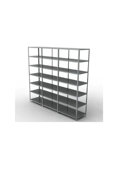 Mekoraf Mekoraf 31 X 93 7 Katlı 2.5 Metre Duble 3 Ünite Çelik Raf