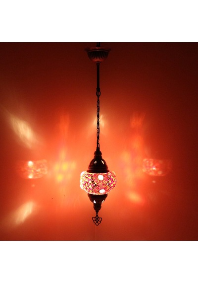 Dekoratif TEKLİ AVİZE TERAS İÇİN İLGİ ÇEKİCİ RENKLİ MOZAİK LAMBA