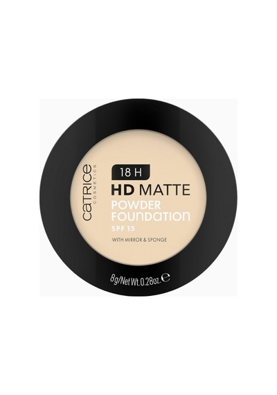 Catrice 18h Hd Mat Pudra Fondöten Uzun Ömürlü, Spf 15, Matlaştırıcı, Vegan, 8 G 005 N