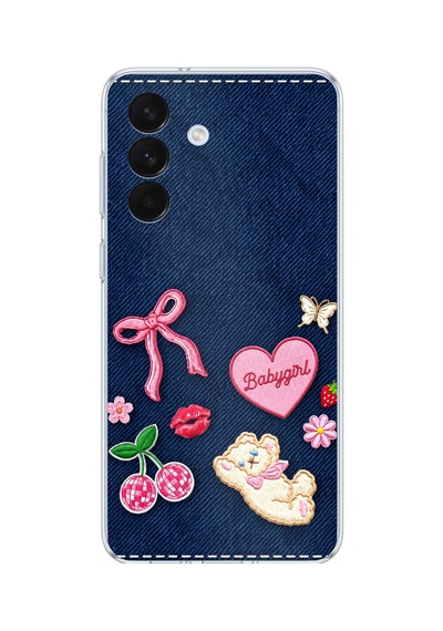 Samsung Galaxy S26+ Plus Uyumlu Bebek Kız Jean Kot Baskılı Silikon Kılıf