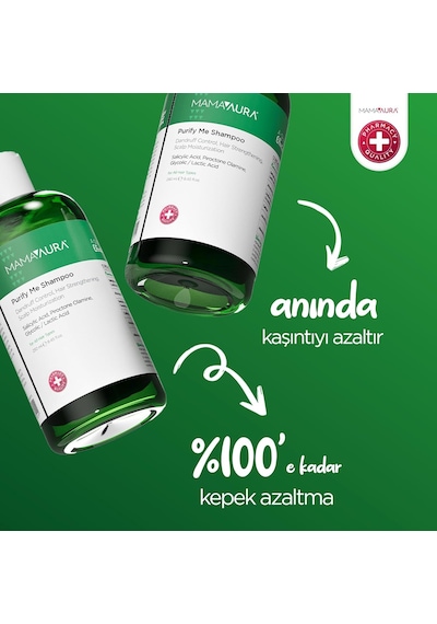 Mamaaura Purify Me Şampuan, Kepek Görünümünü Azaltmaya Yardımcı Ve Kaşıntıyı Yatıştırmaya Destekleyen Ar